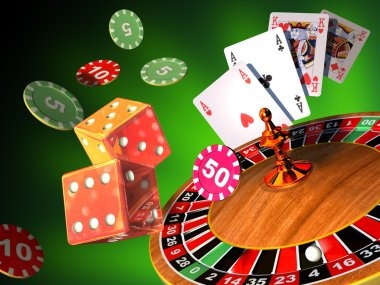 Baccarat table at live dealer studio